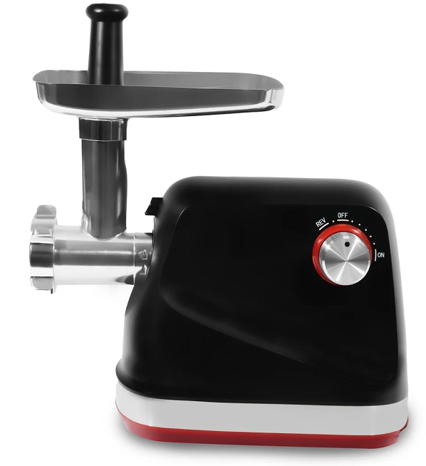Masina de tocat carne electrica BOHM MG2028R 14687, 800-1800 W, productivitate 1.8 kg/min, 3 x site 3/5/7 mm, cutit, accesoriu carnati/kebbe