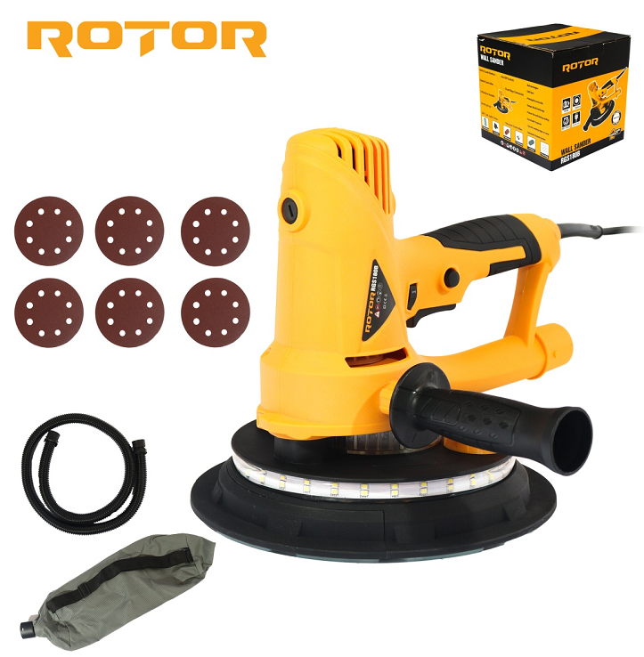 Masina de slefuit pereti ROTOR RG-S180 14388, 750W, 800-1750 rpm, 6 x discuri abrazive, sac colector, furtun de aspiratie 1.5 m