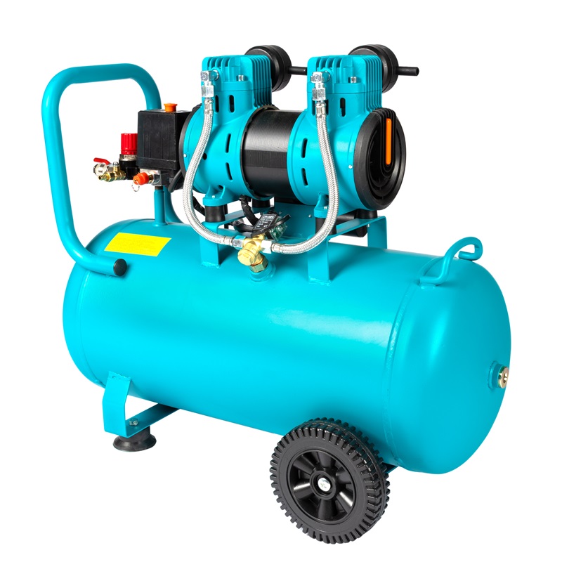 Compresor de aer DETOOLZ DZ-C335, capacitate rezervor 50 litri, fara ulei, 1680 W, debit 214 l/min, 8 bar, 2 prize de aer