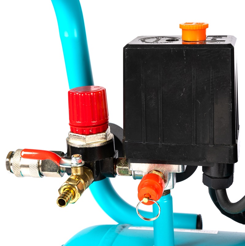 Compresor de aer DETOOLZ DZ-C335, capacitate rezervor 50 litri, fara ulei, 1680 W, debit 214 l/min, 8 bar, 2 prize de aer