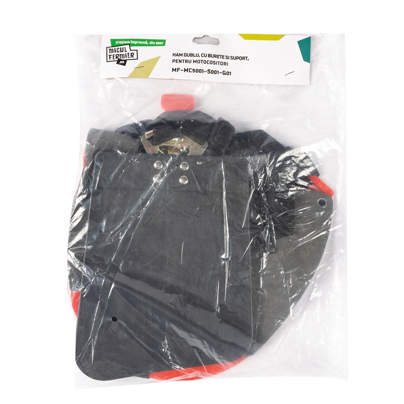 Ham dublu pentru motocositoare MICUL FERMIER MF-MC5001-S001-G01, cu burete si suport