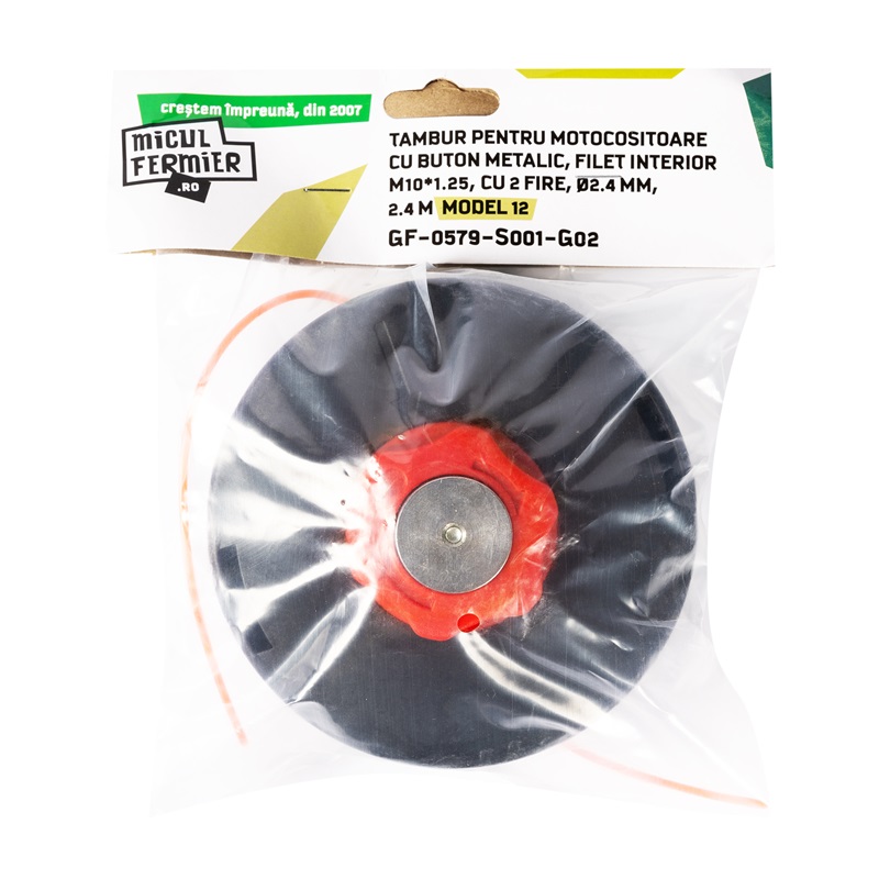 Tambur cu 2 fire MICUL FERMIER GF-0579-S001-G02, Model 12, buton metal, 2.4 mm