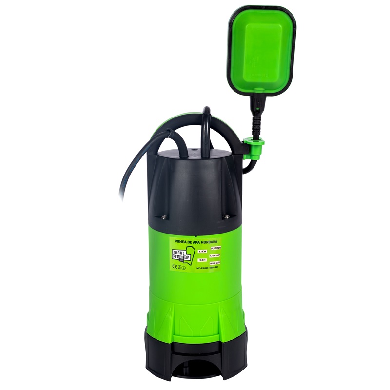 Pompa pentru apa murdara cu plutitor MICUL FERMIER MF-PS1005-S001-G01, 1.1 kW, 18500 l/h, 9.5 m