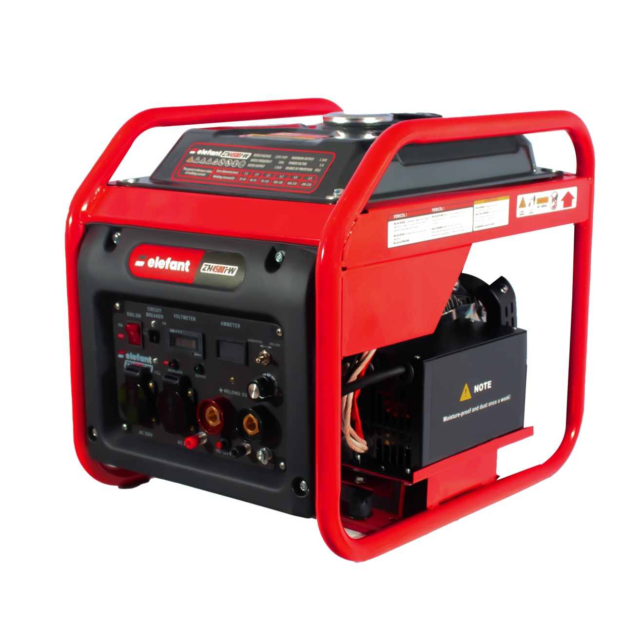 Generator invertor cu sudura ELEFANT 15448, ZH4500i-W, iesire curent 3.3 kW, siguranta de pornire, indicator de benzina