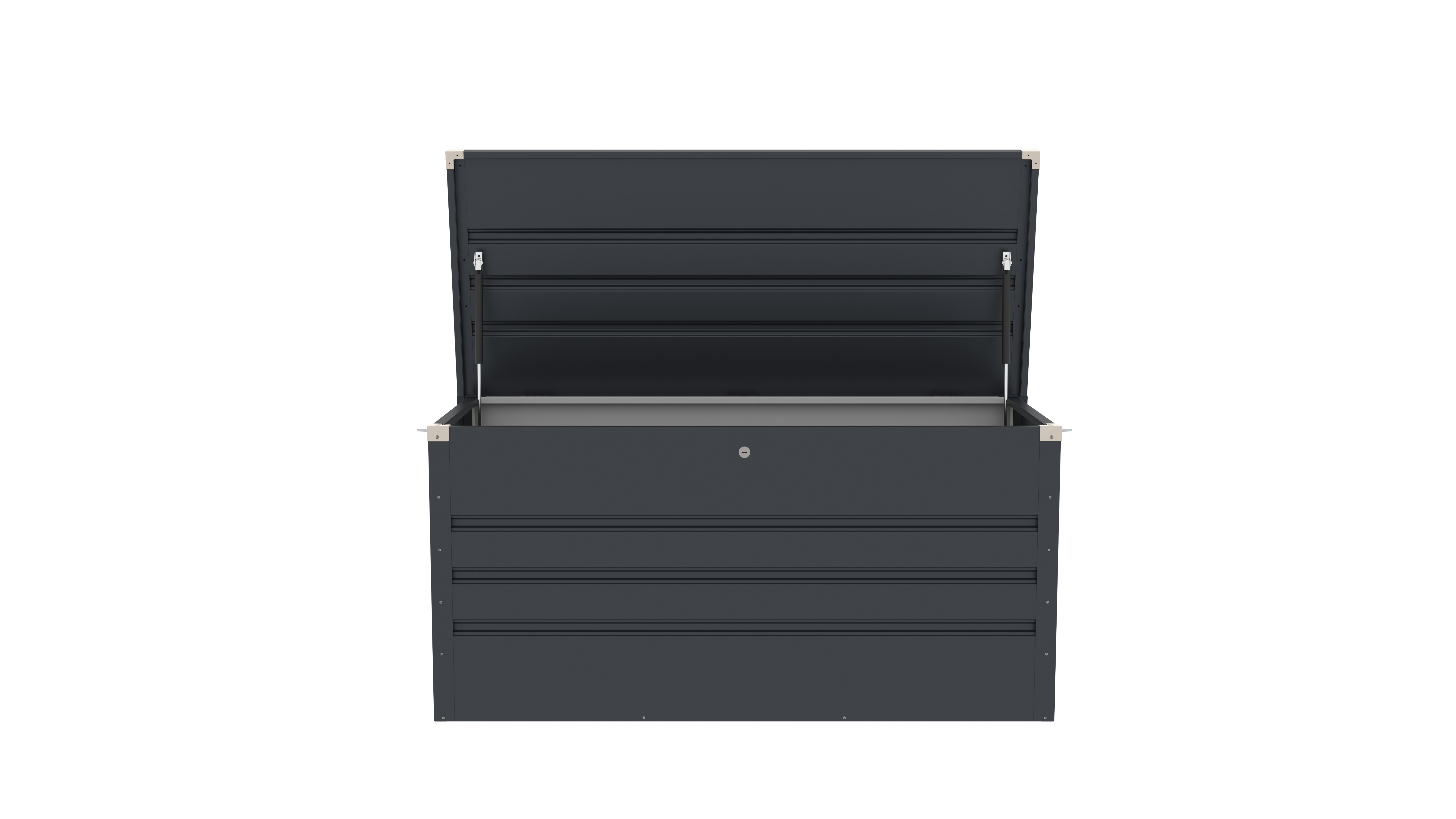 Lada pentru depozitare gradina metalica, KLUGMEISTER Max B, dimensiuni 132x61x62 cm, culoare Gri