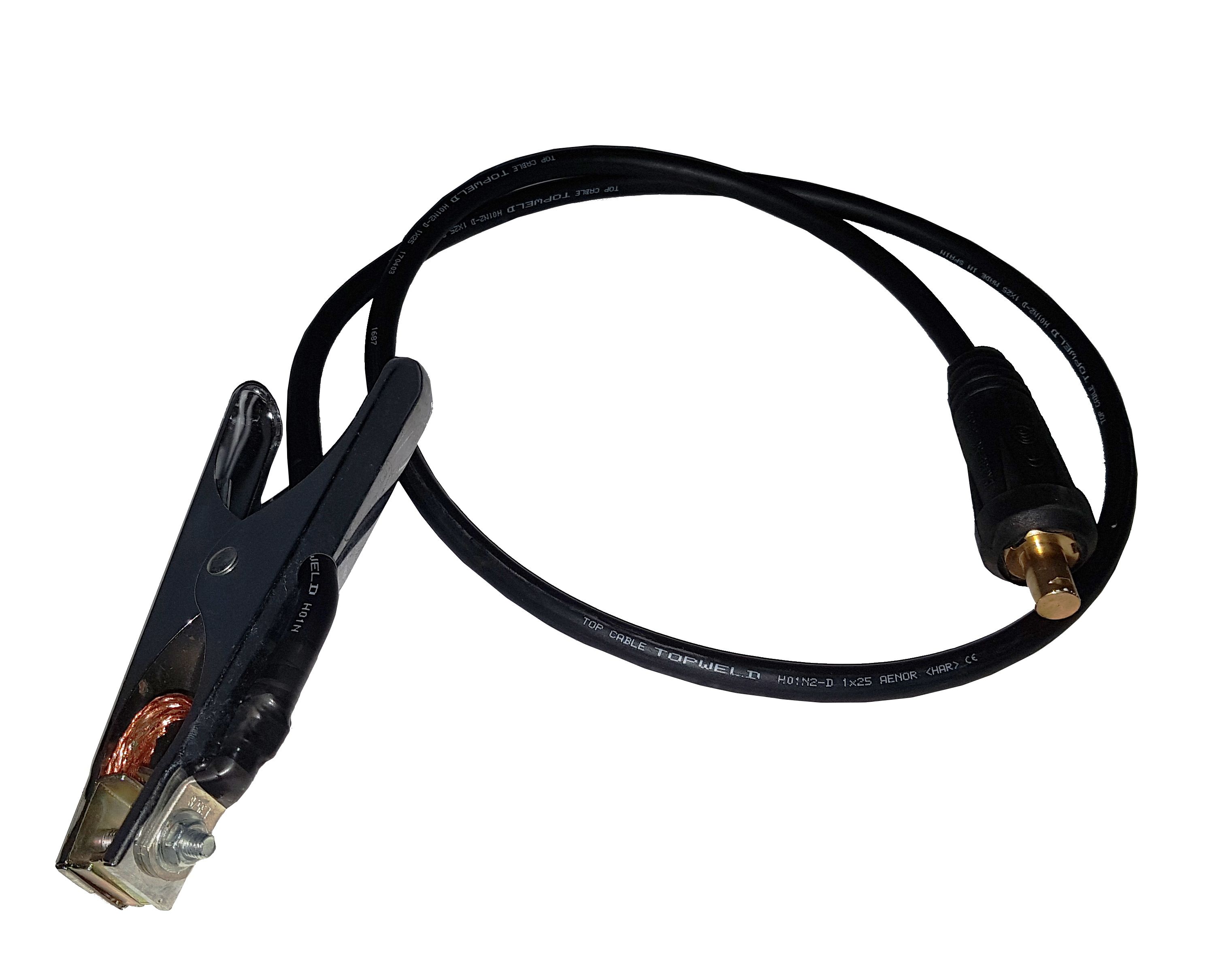 Cablu sudura 2m ProWELD MCS-300, cu cleste masa 300 A, conector cablu 35-50