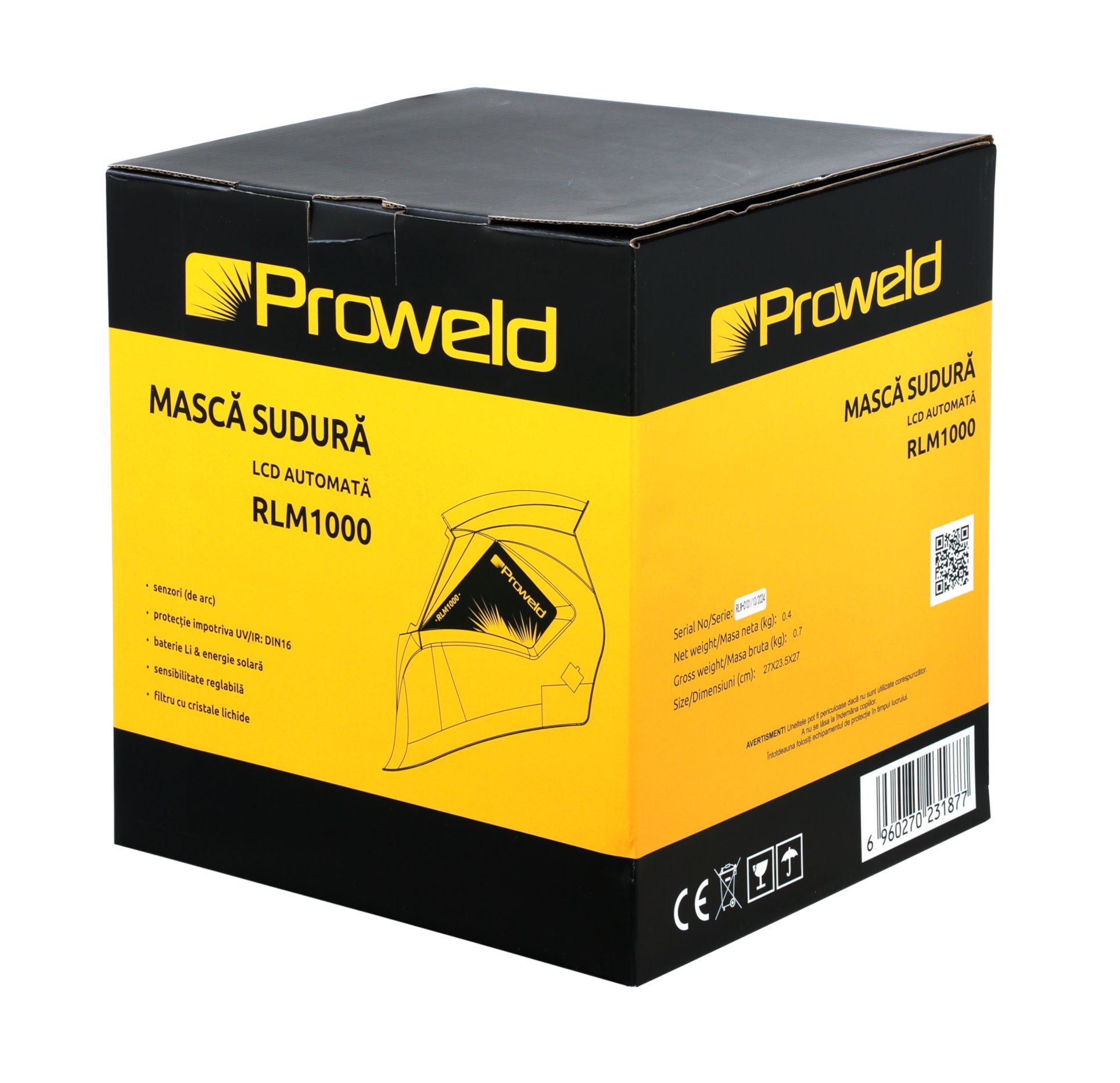 Masca sudura ProWELD RLM1000, automata LCD, DIN 11