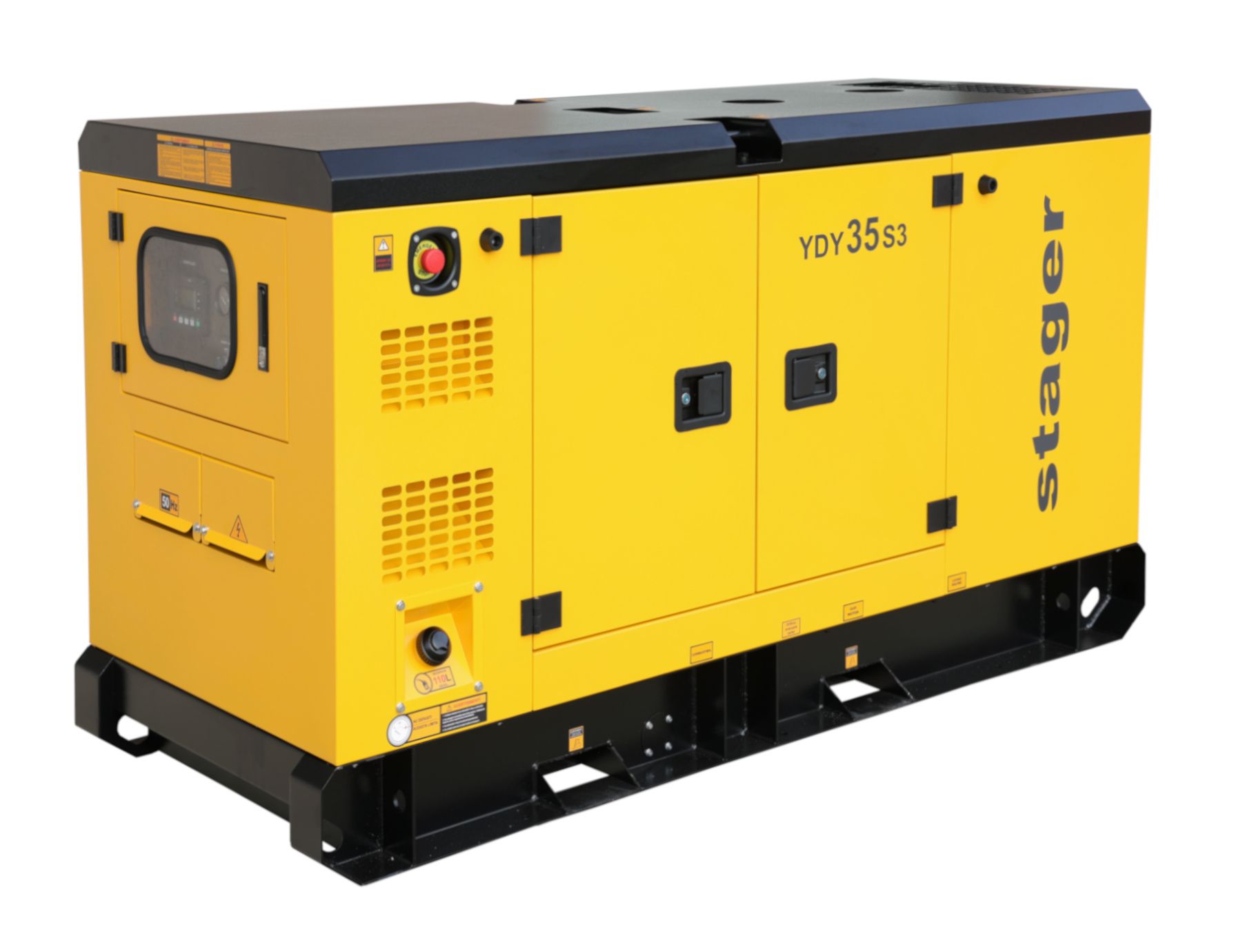 Generator insonorizat Stager YDY35S3, 35 kVA, 46 A, 1500 rpm, trifazat, diesel