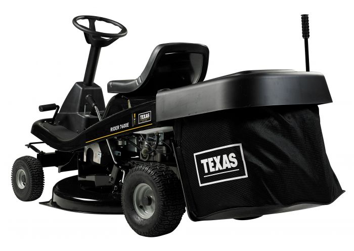 Tractoras pentru tuns gazonul TEXAS Rider 7600E 3-in-1 480090063120, cu colector, 10 CP, benzina, 900-1000 mm