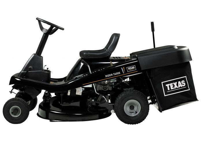 Tractoras pentru tuns gazonul TEXAS Rider 7600E 3-in-1 480090063120, cu colector, 10 CP, benzina, 900-1000 mm
