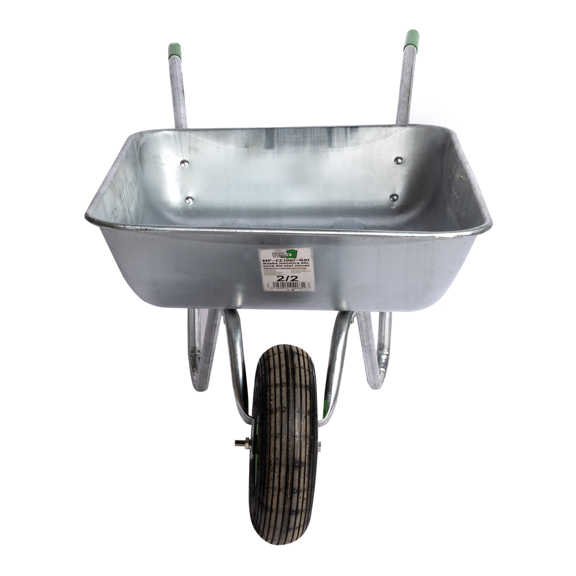 Roaba metalica Micul Fermier 80 L cuva otel zincat G01
