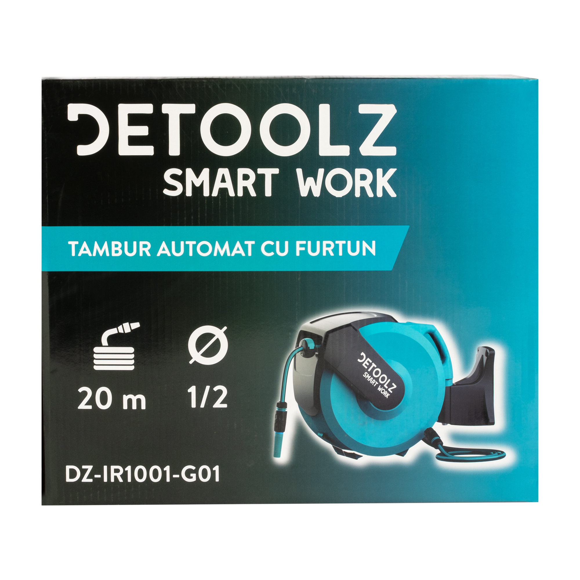 Tambur automat Detoolz cu furtun 20 m 1/2 inch G01