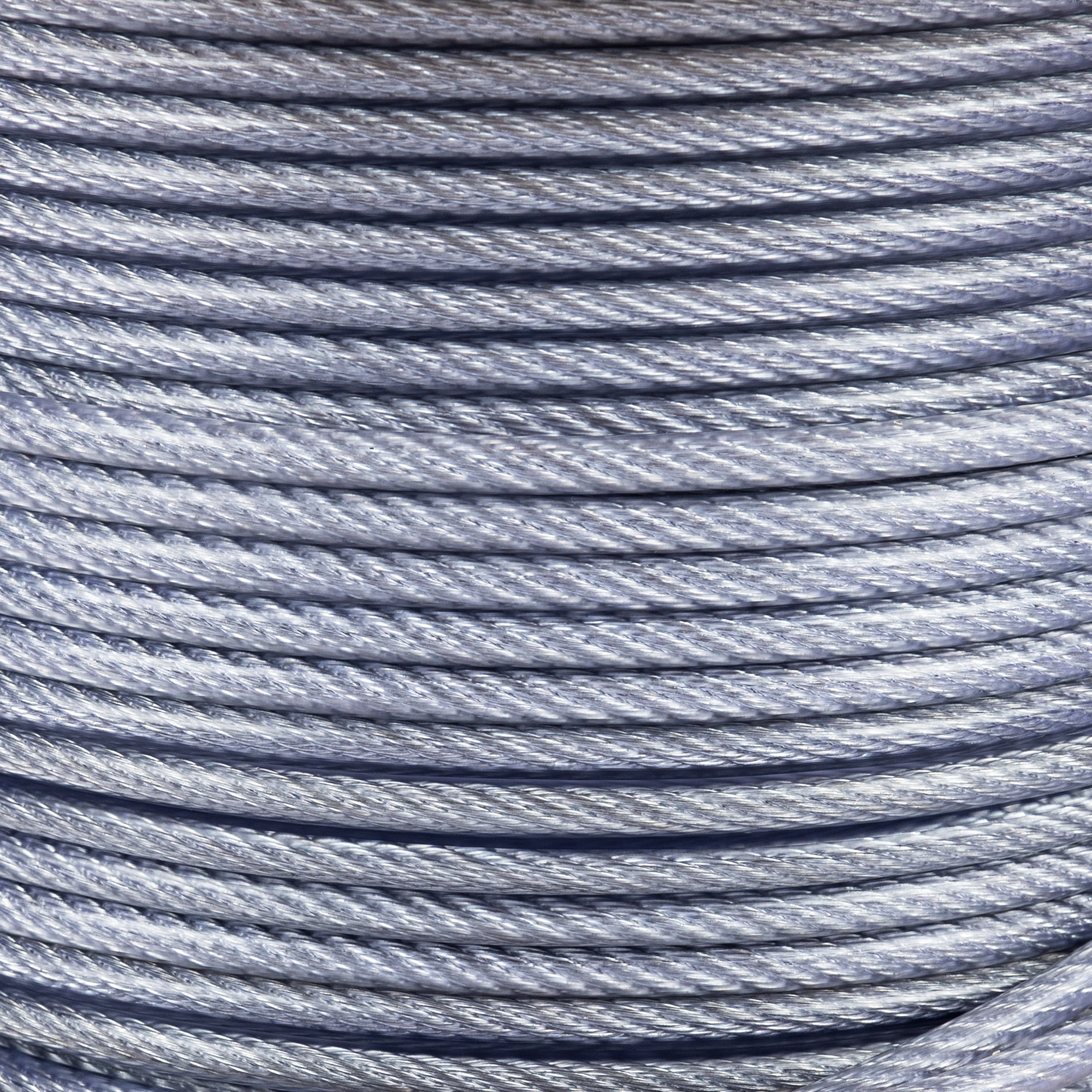 Tambur cablu otel zincat Micul Fermier, plastifiat, diametru 4-5.5 mm, lungime 100 m