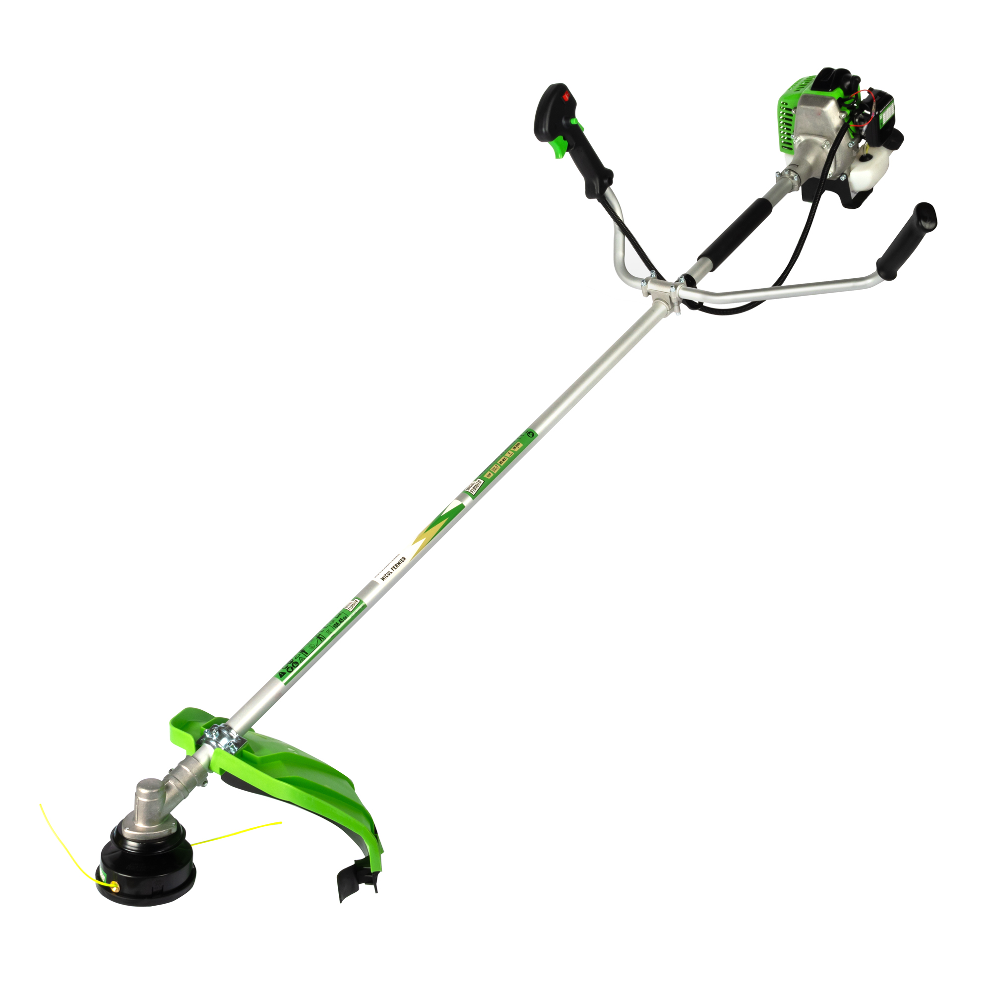 Motocositoare benzina MICUL FERMIER MF-MC1005-G01, T4350, 1 CP, 8.5 kg, 25.4 CC, motor benzina 2 timpi, pornire rapida, 3 accesorii, tija 26 mm