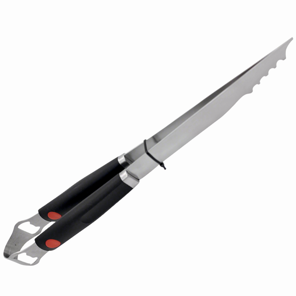 Cleste din inox pentru gratar KLUGMEISTER KY9059AZ-J, cu sistem de blocare si maner antialunecare
