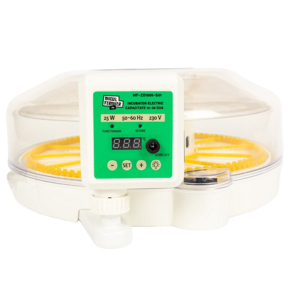 Incubator electric Micul Fermier MF-ZO1005-G01, capacitate 12 / 36 oua
