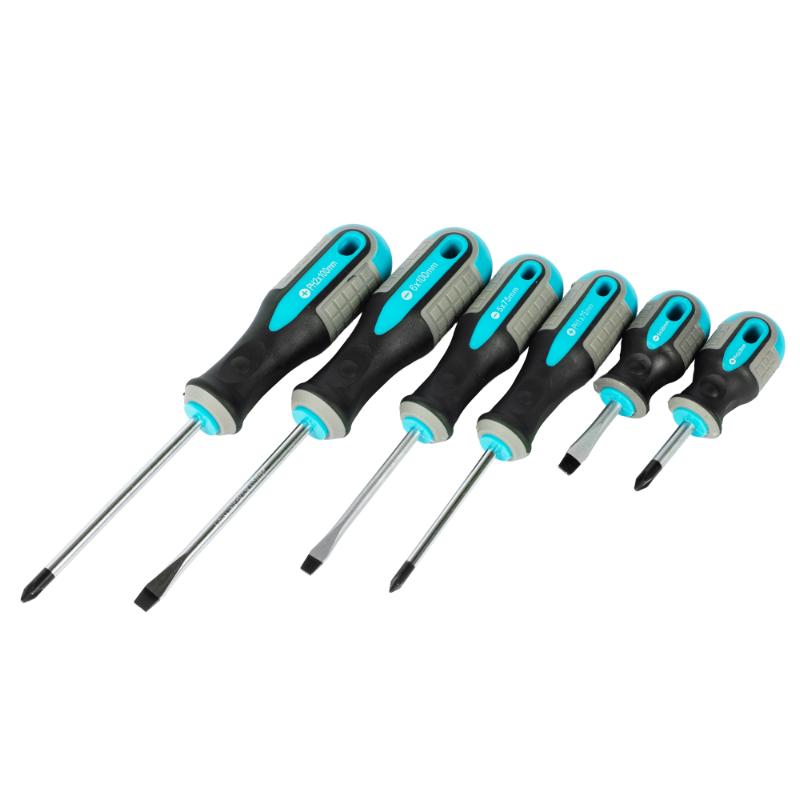 Set 6 surubelnite Detoolz DZ-SM3011-G01, SL5 x 75 mm, SL6 x 100 mm, SL6 x 38 mm, PH1 x 75 mm, PH2 x 100 mm, PH2 x 38 mm