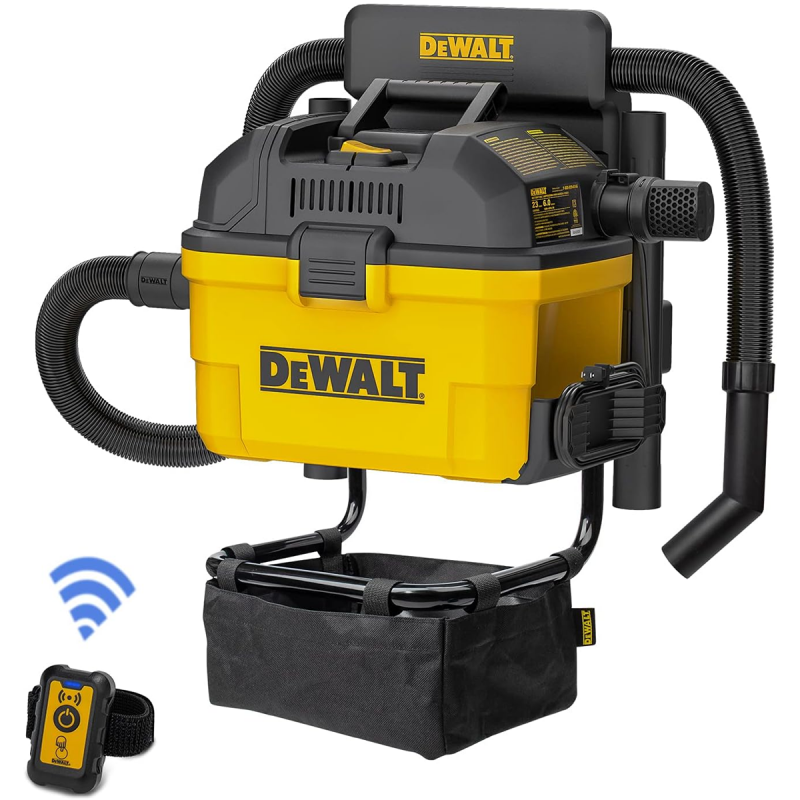 Aspirator umed / uscat Dewalt Garage DXV23G, 23 L, 1100 W, telecomanda
