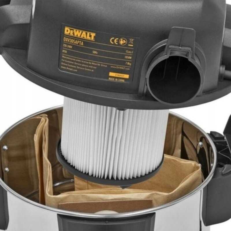 Aspirator umed / uscat DeWalt Stealthsonic DXV30SAPTA-QT, 30 L, priza pentru unelte, 750 W