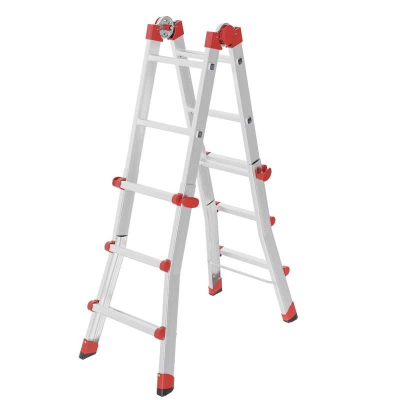 Scara aluminiu Hailo M80 7512007, multifunctionala, 4 X 3 trepte, reglabila