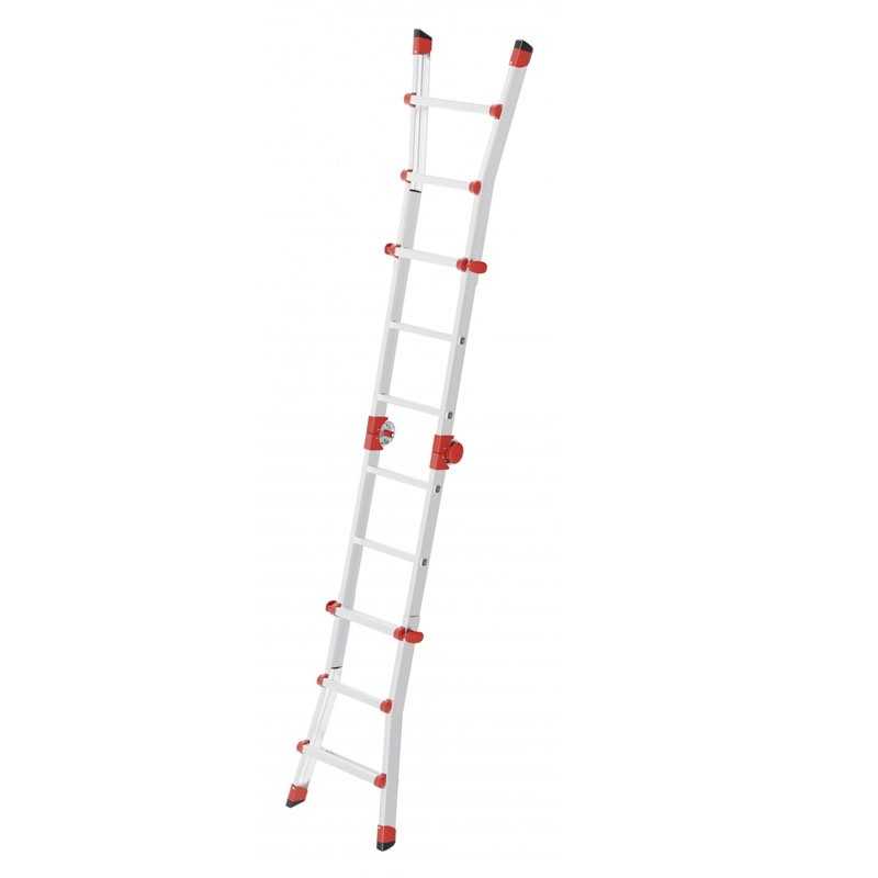 Scara aluminiu Hailo M80 7512007, multifunctionala, 4 X 3 trepte, reglabila