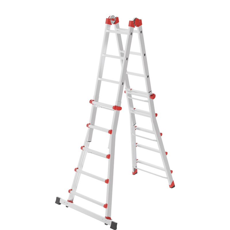 Scara aluminiu Hailo M80 7520007, multifunctionala, 4 X 5 trepte, reglabila, cu manere de blocare pentru ajustarea inaltimii