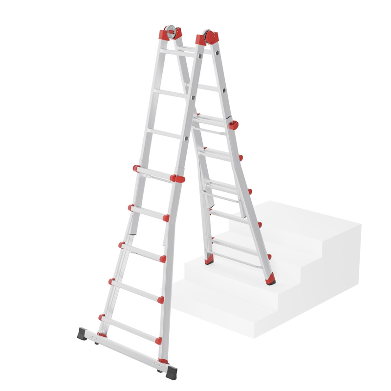 Scara aluminiu Hailo M80 7520007, multifunctionala, 4 X 5 trepte, reglabila, cu manere de blocare pentru ajustarea inaltimii