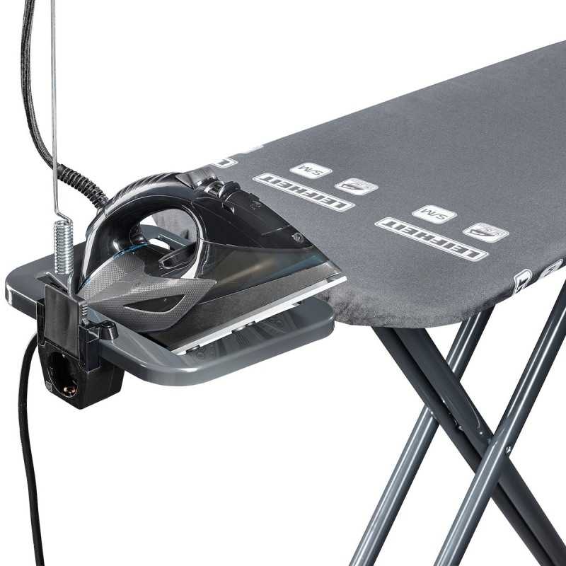 Masa de calcat Leifheit Air Board M Black Plus 72484, suport special ajustabil pentru asezarea fierului de calcat, 120 x 38 cm