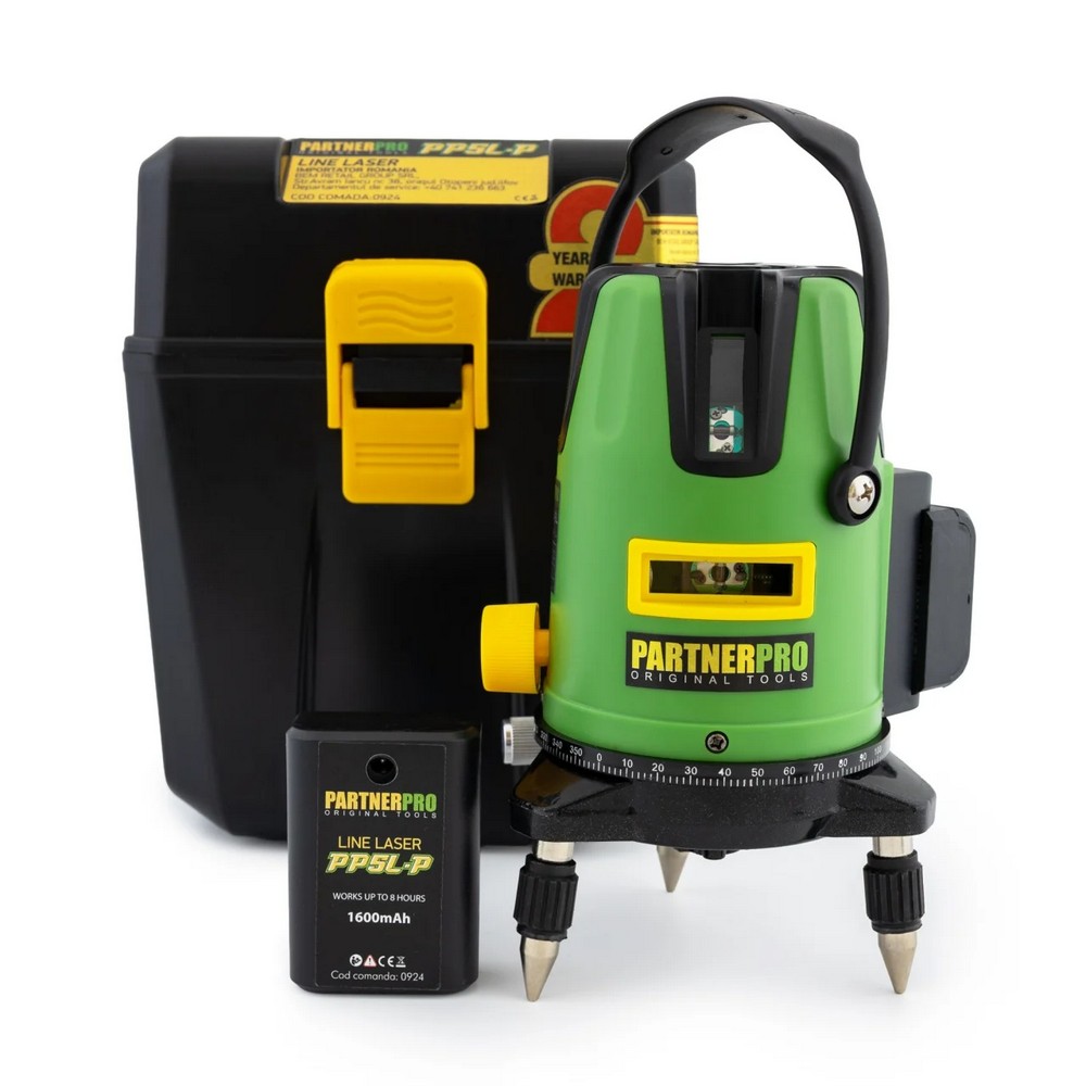 Nivela Laser PARTNERPRO PP5L-P 15383, unghi emisie 110 grade, distanta lucru 10 m