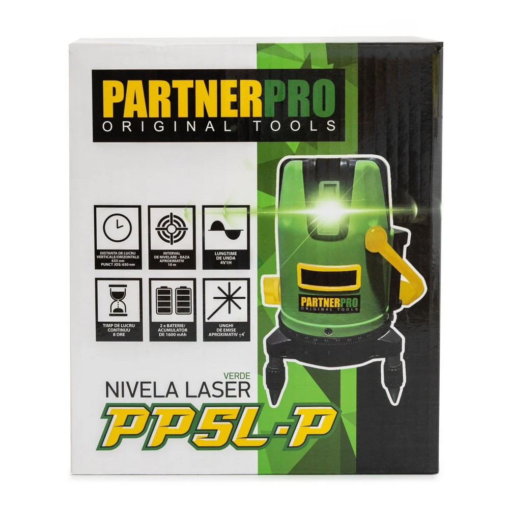 Nivela Laser PARTNERPRO PP5L-P 15383, unghi emisie 110 grade, distanta lucru 10 m