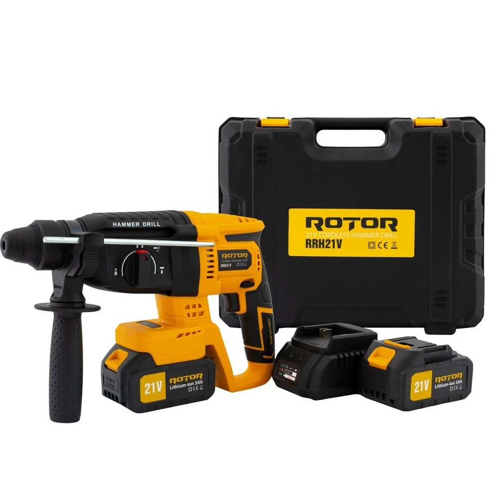 Ciocan rotopercutor cu acumulator RRH21V ROTOR 14521, 21 V / 3 Ah, 1800 rpm, 4450 bpm