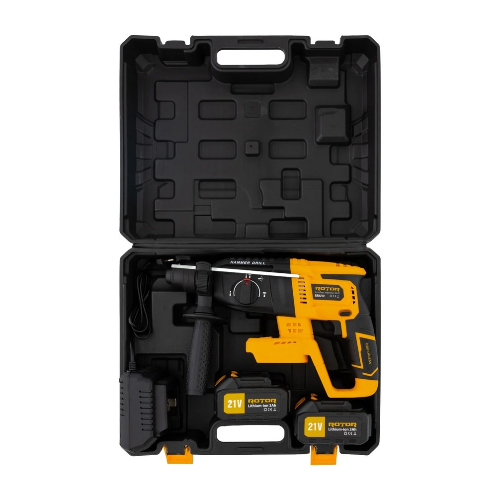 Ciocan rotopercutor cu acumulator RRH21V ROTOR 14521, 21 V / 3 Ah, 1800 rpm, 4450 bpm