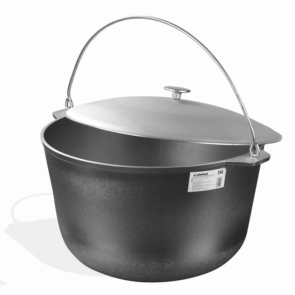 Ceaun tuci aluminiu cu capac ELEFANT 15922, capacitate 24 L
