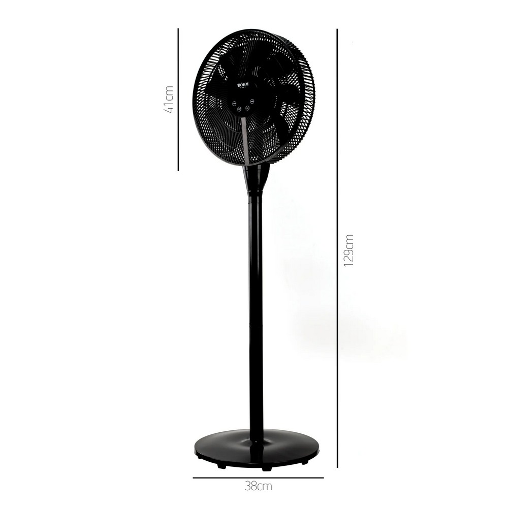Ventilator de podea BOHM 15269, 16 inch, 8 viteze, 25 W, ecran LED, telecomanda