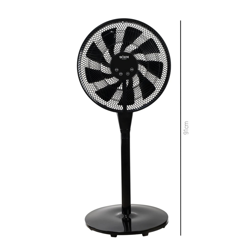 Ventilator de podea BOHM 15269, 16 inch, 8 viteze, 25 W, ecran LED, telecomanda