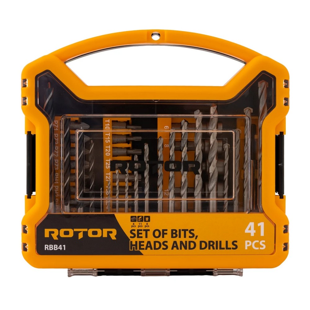 Set biti, tubulare si burghie ROTOR 15145, 41 piese, lucrari diverse