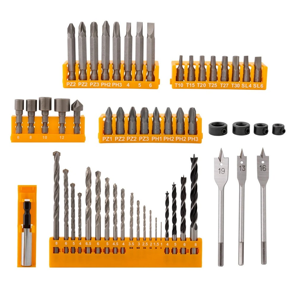 Set biti, tubulare si burghie ROTOR 15146, 62 piese, lucrari diverse