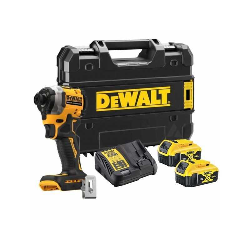Masina de insurubat cu impact DeWalt DCF850P2T, motor electric fara perii, prindere 1 / 4, 18 V, 5 Ah