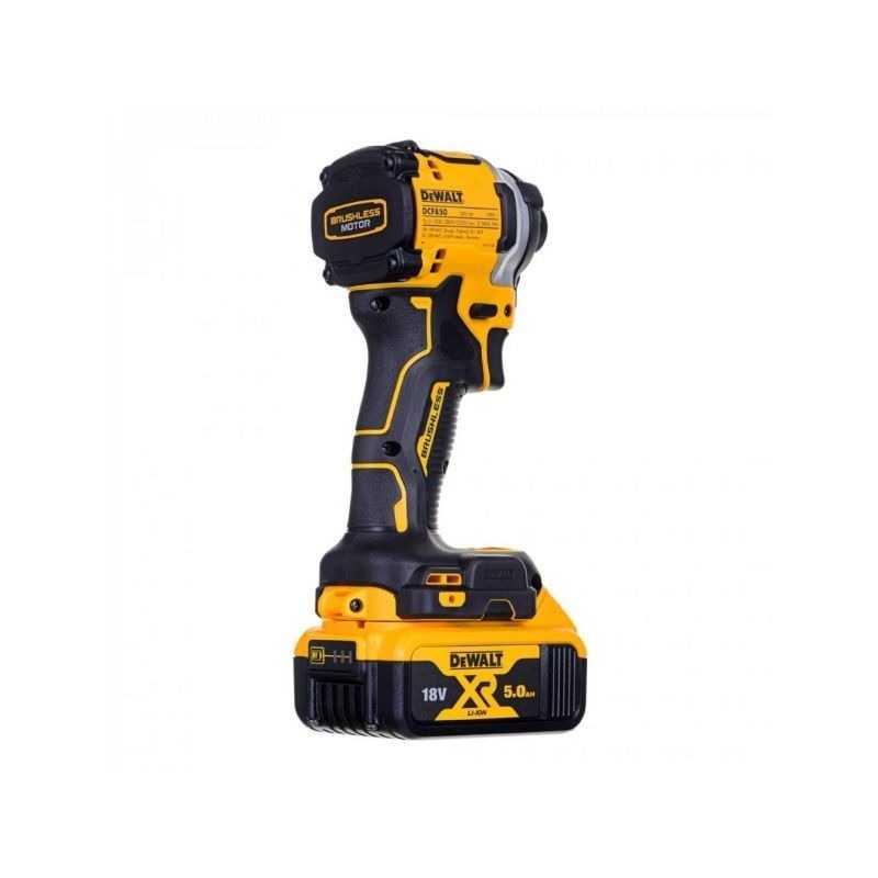 Masina de insurubat cu impact DeWalt DCF850P2T, motor electric fara perii, prindere 1 / 4, 18 V, 5 Ah