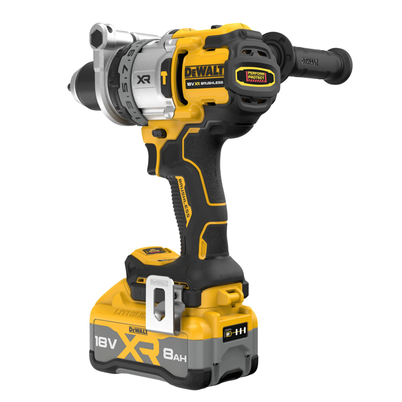 Masina de insurubat si gaurit Dewalt PREMIUM DCD1007WW1T, cu percutie, 18 V, 8 Ah, 3 trepte viteza, motor electric fara perii
