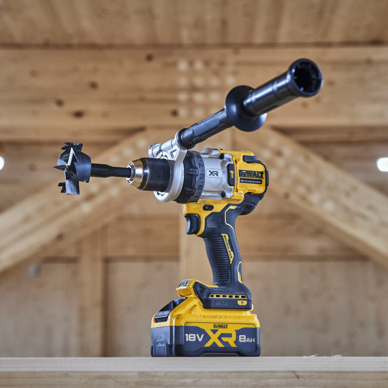 Masina de insurubat si gaurit Dewalt PREMIUM DCD1007WW1T, cu percutie, 18 V, 8 Ah, 3 trepte viteza, motor electric fara perii