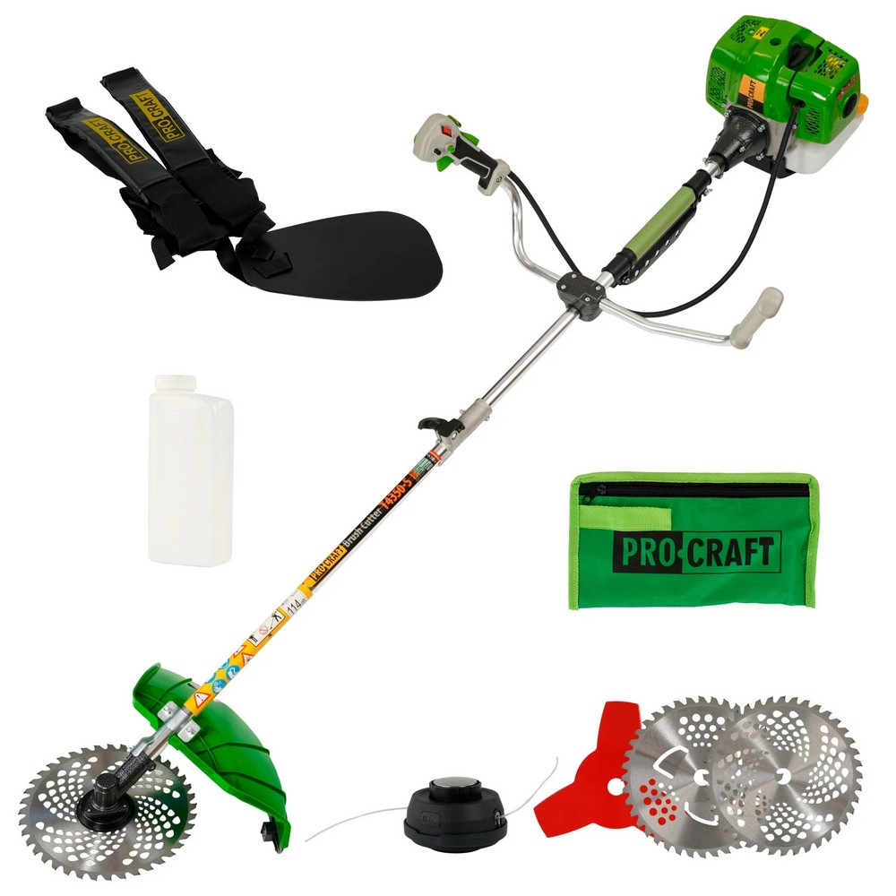 Motocoasa de mana pe benzina PROCRAFT 16846, 52 cm cubi, 9000 rot / min
