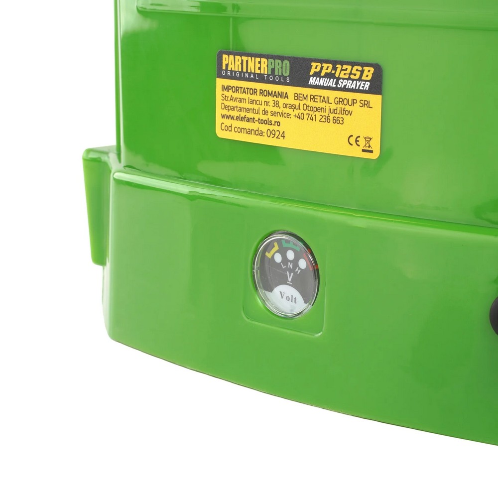 Pompa de stropit cu acumulator PartnerPro 15340, 12 L, 12 V, 8 Ah, 460 metrii patrati