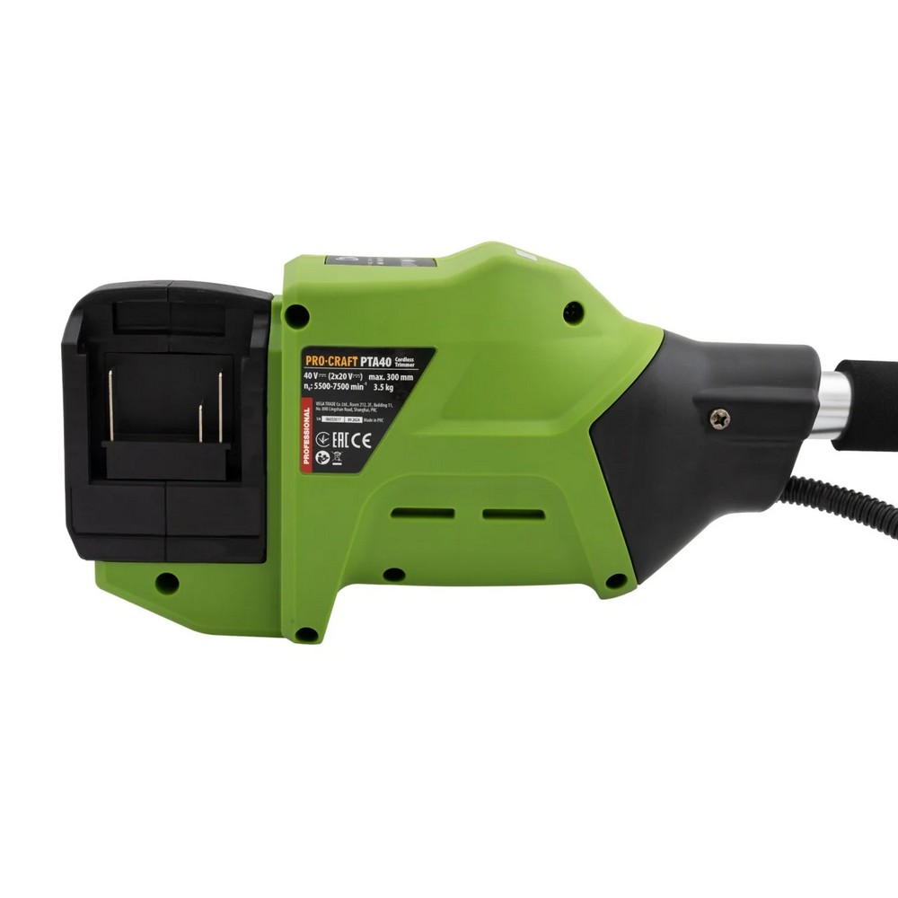 Trimmer pentru tuns gazon / iarba pe acumulator PROCRAFT 16076, fara acumulator si incarcator, 5500 / 7500 rpm