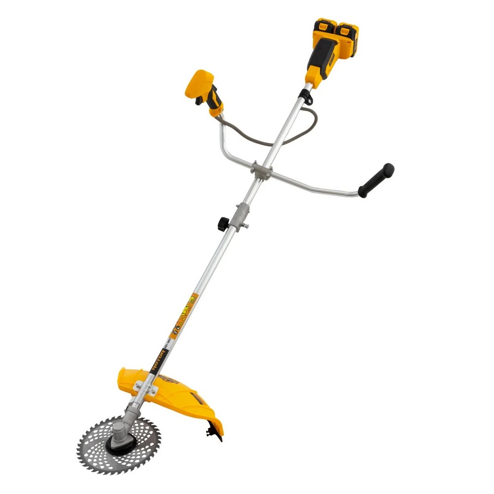 Trimmer pe acumulator ROTOR 16376, 2 acumulatori 21 V, motor electric fara perii, 850 W