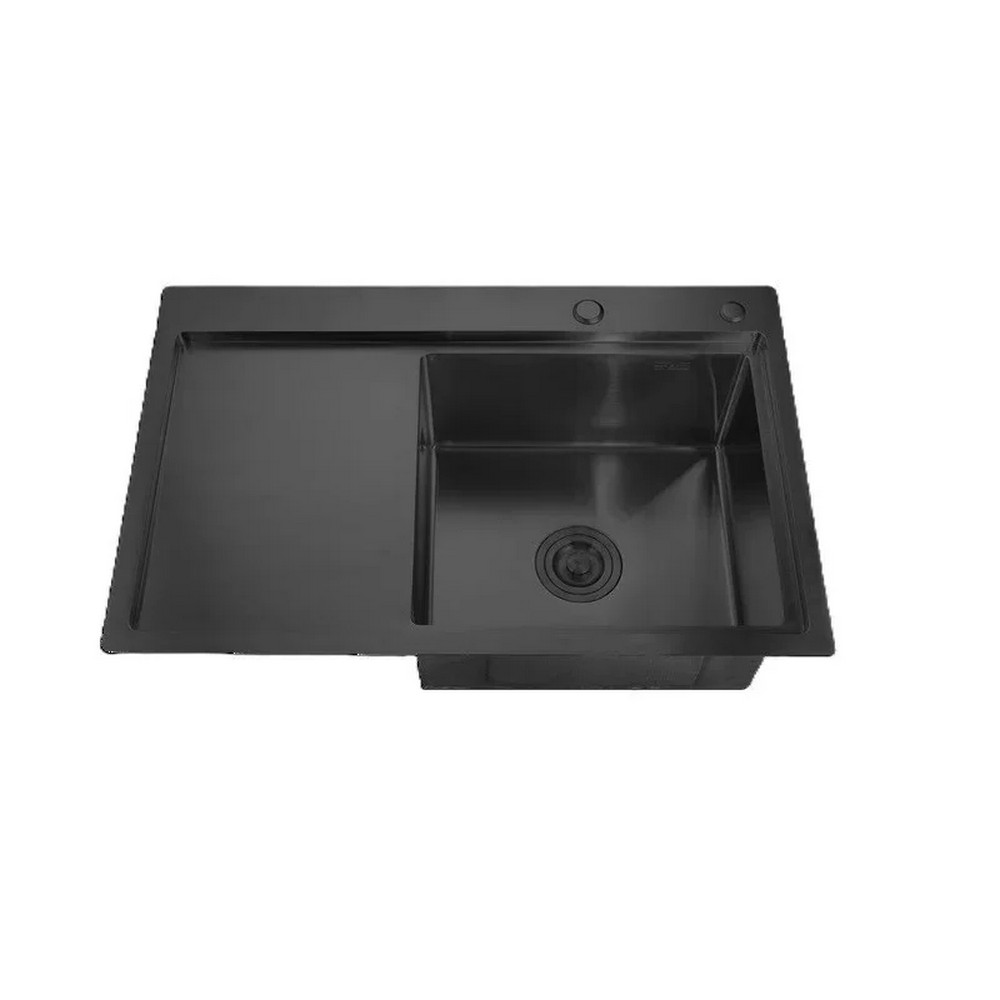 Chiuveta de bucatarie din inox MIXXUS 14620, negru, 780 x 490 mm
