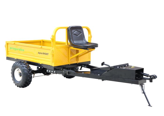 Remorca ProGARDEN 4681000005, cu tractiune, 500 kg, 1 osie, prindere bolt pentru motocultor