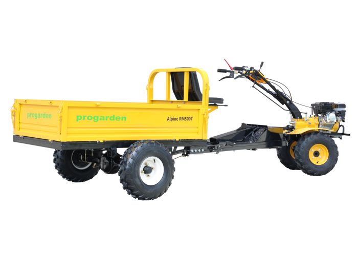 Remorca ProGARDEN 4681000005, cu tractiune, 500 kg, 1 osie, prindere bolt pentru motocultor