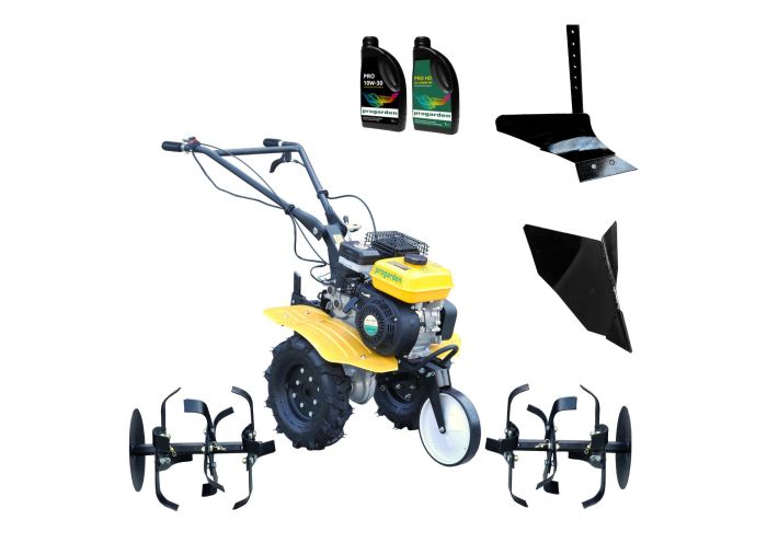 Motocultor ProGARDEN PAC703B, 7 CP, plug simplu plus plug bilonat / rarita si 2 L ulei