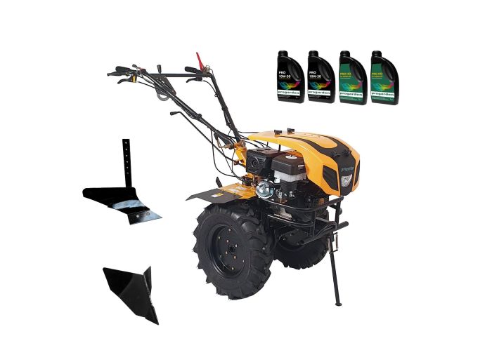 Pachet motocultor ProGARDEN PAC1844A, 18 CP, plug simplu plus plug bilonat / rarita, 4 L ulei